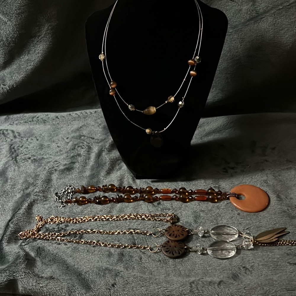 Earth tone necklaces